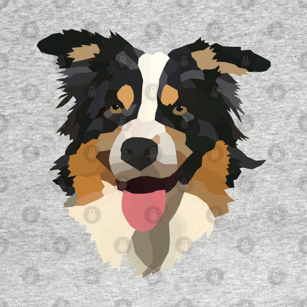 Black tricolor Australian Shepherd by DavidDms